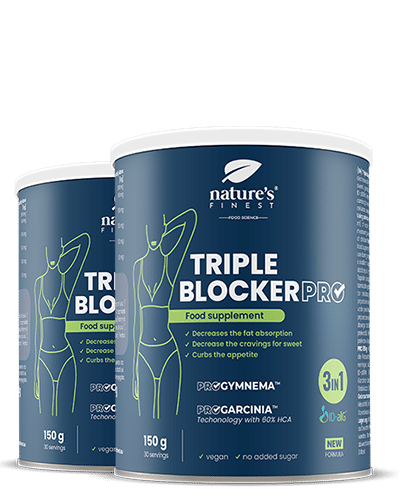 Triple Blocker Pro 1+1 | Minimize Carbs, Sugar, Fat Intake | Gymnema Sylvestre | HCA.