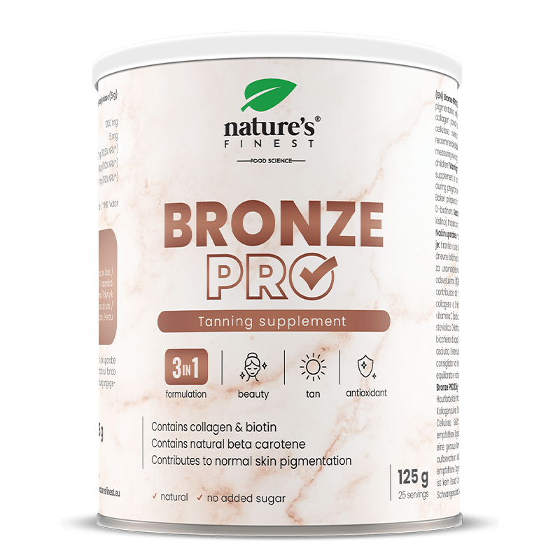 Bronze Pro: Tan-Enhancing Drink with Copper, Collagen, Vitamins - No Capsules, 125g