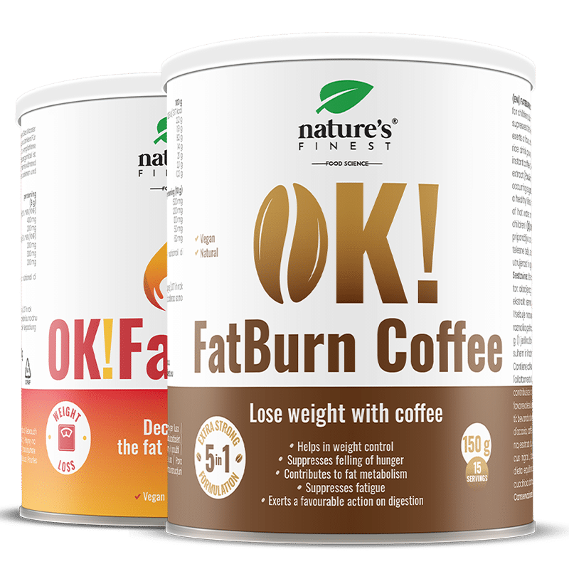 OK!FatBurn Coffee + OK!FatBurn FREE | Minimize Fatigue | Boost Metabolism | L-Carnitine Brazilian Coffee