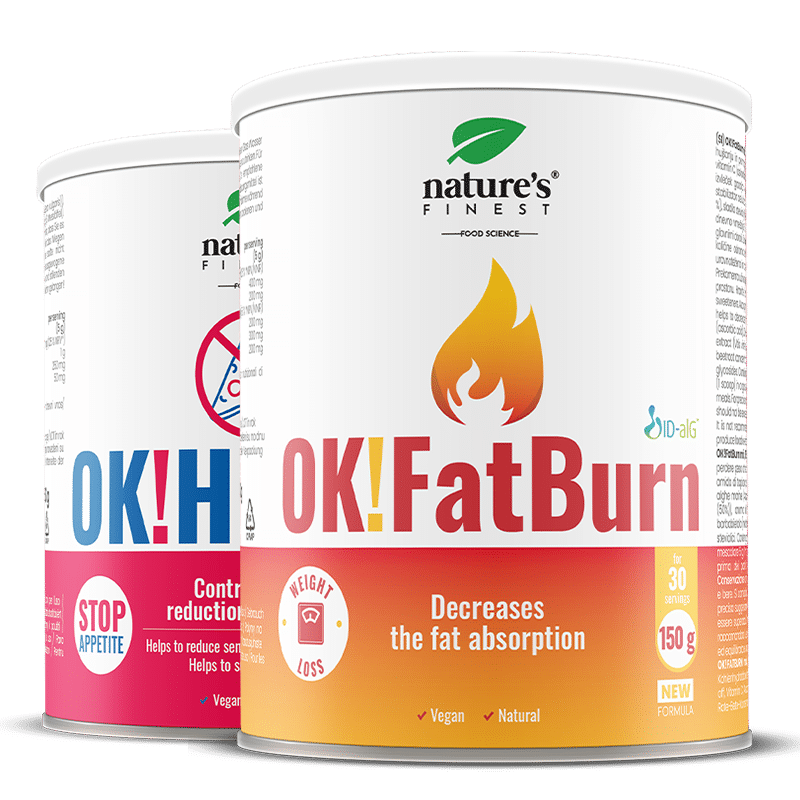 OK!FatBurn + OK!Hunger | Weight Loss Bundle | Carb Fat Blocker | Appetite Suppressant | ID-alG ™ | Natural | Safe | Clinically Proven