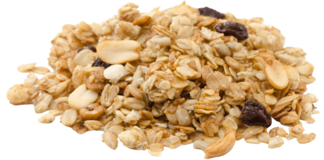 Granola made from sprouted seeds