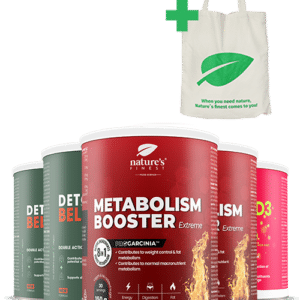 2x Detox Belly Burn + 2x Metabolism Booster Extreme + Vitamin D3 + Vitamin C + NF bag bundle