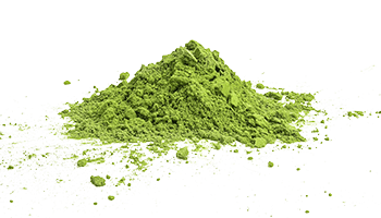 Matcha green tea leaves powder